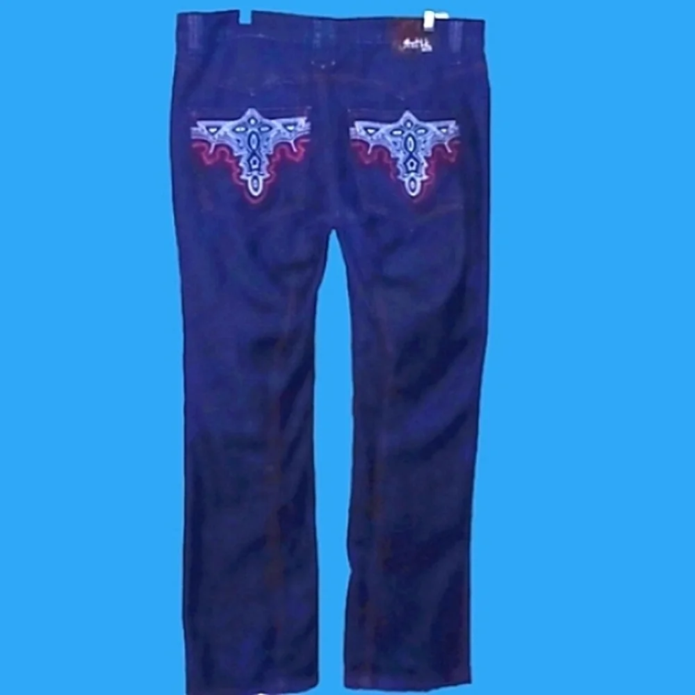 Antik DENIM Men's Blue Button-fly, Flare Leg Jeans, 36W / 33L - Picture 3 of 11